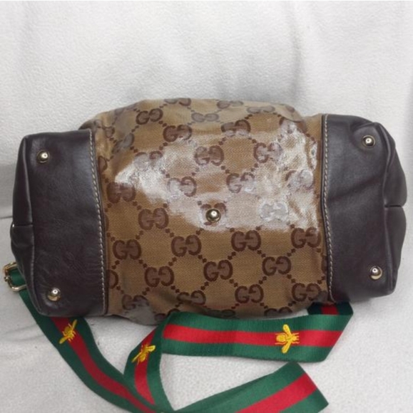 Authentic Gucci GG Monogram Supreme Mixed Crystal Boston Doctor Satchel Bag - Picture 7 of 11